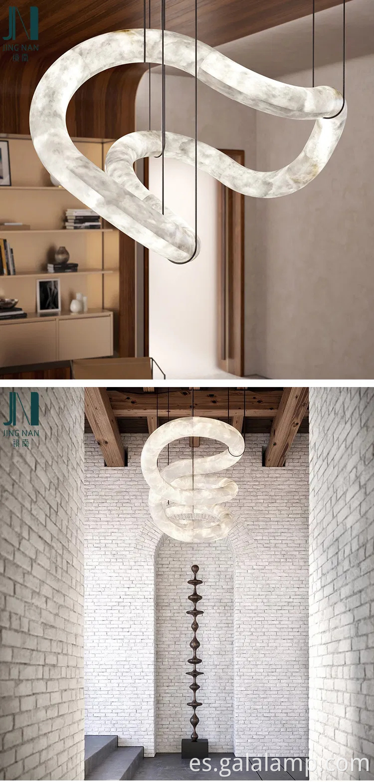 Diseño de luz colgante de mármol español único y moderno